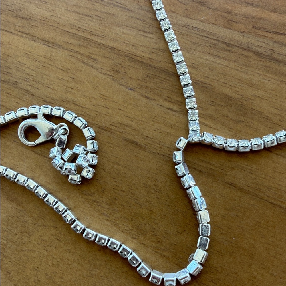 H&M Silver Rhinestone Body Chain - Picture 2 of 6